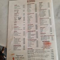 Menu at Madness Specialty Coffee in Alicante