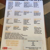 Menu  at Madness Specialty Coffee in Alicante