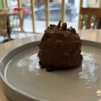 Chocolate and pistachio pastry   at Sisters & Harvest in Istanbul