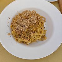 Tagliolini with a Pesto & Almond Sauce at Cola Pasta in Siracusa