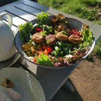 Salat-Bowl Vegan at Café Enehus in Einhaus