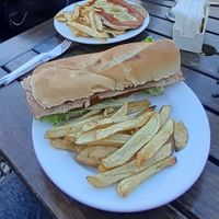 Milanesa napolitana y sánguche de lomito. at Don Simón in Buenos Aires