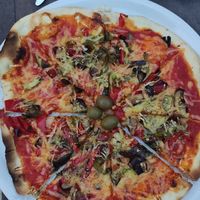 Plamt based cheese (posno) pizza at Adriatic in Budva