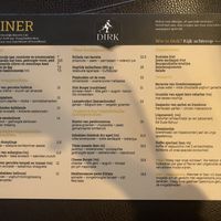 Huidige menukaart (wisselt)  at Brasserie Dirk in Asperen
