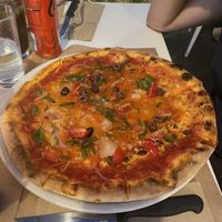 Pizza vegan com queijo  at Bistro Italiano Faliraki (pizza & pasta - wine & cocktail) in Rhodes