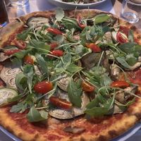 Pizza vegetariana com queijo vegan  at Bistro Italiano Faliraki (pizza & pasta - wine & cocktail) in Rhodes