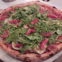 Vegetarian pizza with vegan cheese at Bistro Italiano Faliraki (pizza & pasta - wine & cocktail) in Rhodes