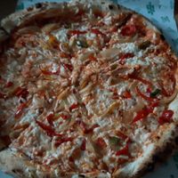 Salt and pepper vegan pizza 🍕 at Future Yard in Birkenhead