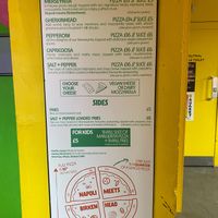 Menu  at Future Yard in Birkenhead