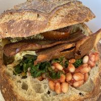 Breakfast in Bread - wild idea, was so good, 10/10   at Aunty Em's Deli & Coffee in Toronto