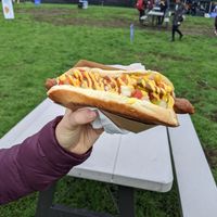 Hot dog at Aunty Em's Deli & Coffee in Toronto