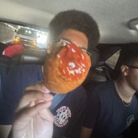 Corn dogs  at Aunty Em's Deli & Coffee in Toronto