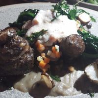 Roast jerusalem artichokes at The Moon in Kendal