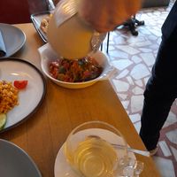 flambé eggplant dish at Arch Bistro in Istanbul