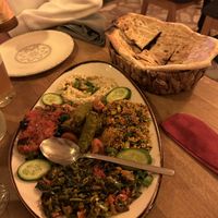 Mixed variety meze plate  at Arch Bistro in Istanbul