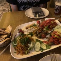 Vegan meze platterr  at Arch Bistro in Istanbul