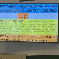 Healthy propaganda :-) at Darshan Vegetarian Restaurant in Iquitos