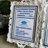 Menu of the day  at Darshan Vegetarian Restaurant in Iquitos