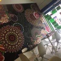 beautiful decor at Darshan Vegetarian Restaurant in Iquitos