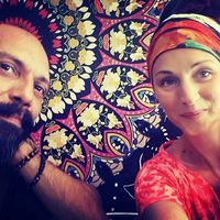 Satisfied after our delicious lunch at Darshan Vegetarian Restaurant in Iquitos