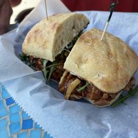 Vegan bull jackfruit sandwich, amazing!  at Cultural Kitchen Catering in Jacksonville