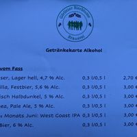 Beer menu at Bierblume in Goerlitz