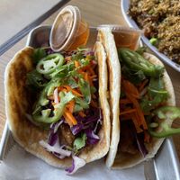 Vegan chicken tacos  at DD Mau Vietnamese Eatery in Webster Groves