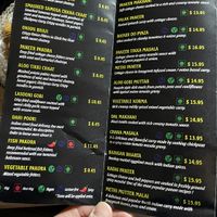 Their take-out menu. My two appetizers were ready for pick-up in only 10 minutes on a Thursday evening in September.   at The Curry House in Bancroft