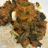 Okra dish  at The Curry House in Bancroft