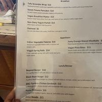 Menu photo July 2024  at Blue Pointe Grille in Watkins Glen