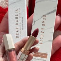 I bought these two. Red lipstick, and liquid blush  at Dear Dahlia - 디어달리아 카페 in Seoul