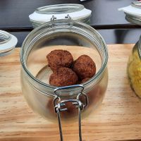 Falafel, Bulgur-Salat und vegane Sour-Cream at Dein Dornig in Ebensfeld