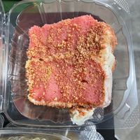 Strawberry krunch slice Kake.  at Scoops and Mini Desserts in Lawrenceville