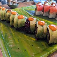 Green dragon roll at Desoriente - Poblenou in Barcelona
