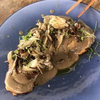 Tempeh and mushrooms   at Desoriente - Poblenou in Barcelona
