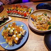 Various sushis and pad sa thai at Desoriente - Poblenou in Barcelona