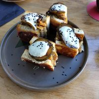 Seitan truffle sandwich at Desoriente - Poblenou in Barcelona