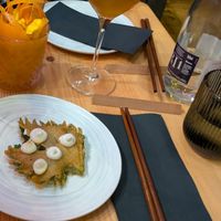 Probiert die ersten beiden Vorspeisen!!!!!!! at Desoriente - Poblenou in Barcelona