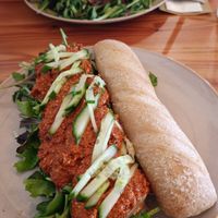 Glutenvrij brood met Muhammara 🤤 at Natuurhus Almelo in Almelo
