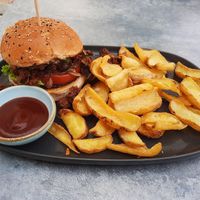 Pulled No Meat Burger at Kovas in Schoenaich