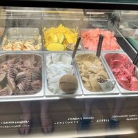 Sorbet choices   at Giallo Verde in Rhodes