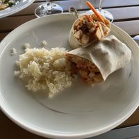 Vegan tempeh wrap  at The Veraisons Restaurant in Dundee