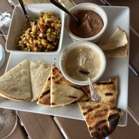 Hummus plate  at The Veraisons Restaurant in Dundee