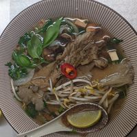 Vegan pho at Crossroad10 in Lisbon