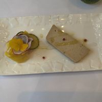 This is followed by an entrée of eggplant terrine and faux gras, both of which are beautifully presented and packed with flavor.  at Brocoli in Lyon