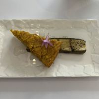 Grilled zucchini and carrot polenta  at Brocoli in Lyon