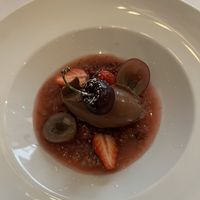 Choc ganache, rhubarb compote  at Brocoli in Lyon