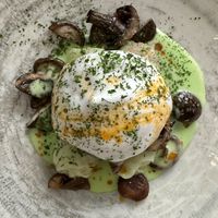 Rice rolls with mushrooms and herb cream  at Brocoli in Lyon