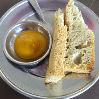 Toast with sweet potato spread at Puerta in Buenos Aires