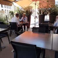 Outdoor seating at SIGN in Wallisellen